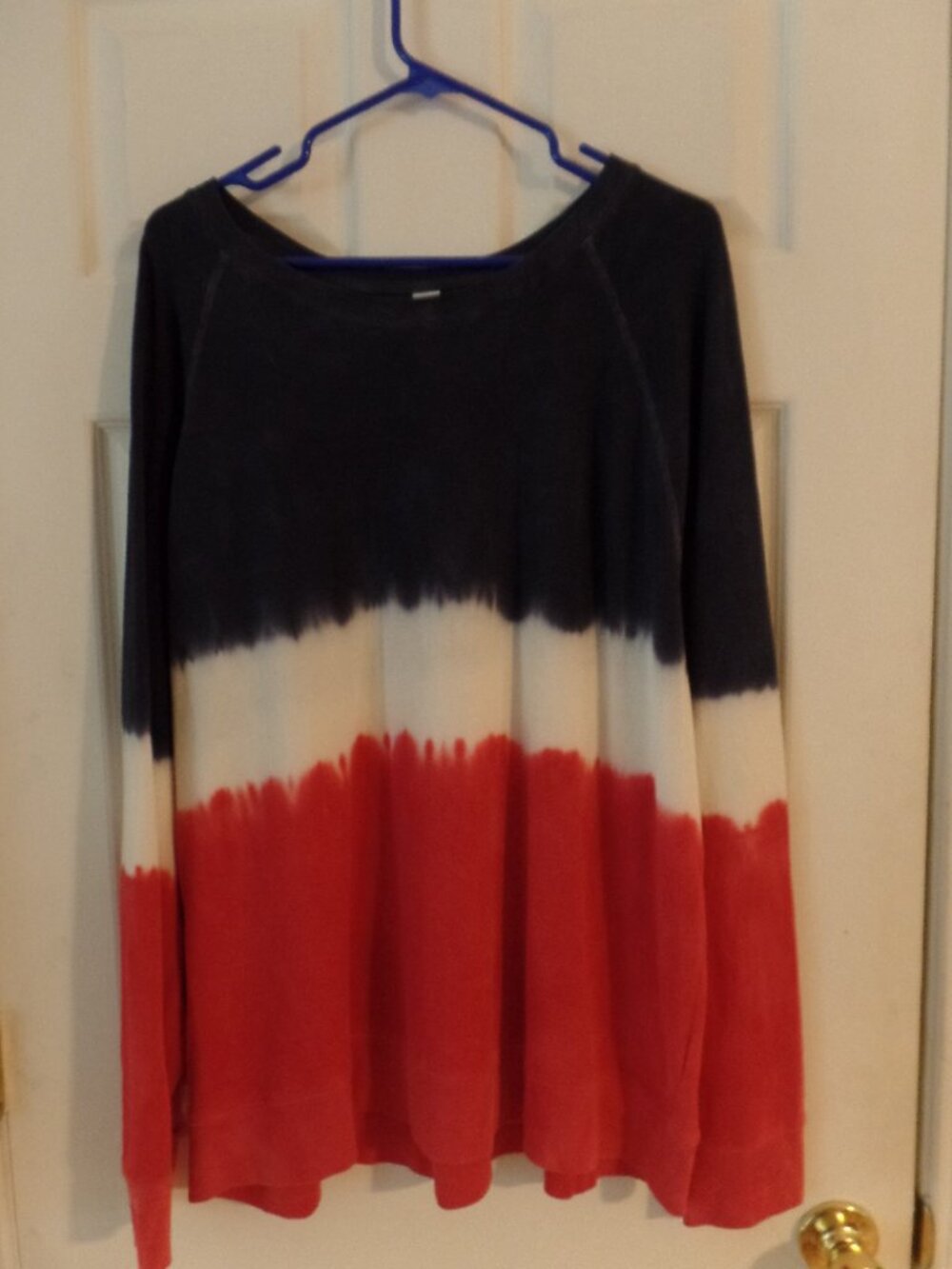Old Navy XXL Tye Dye AMERICANA Lightweight Sweatshirt SUMMER NIGHTS 18 20 July 4